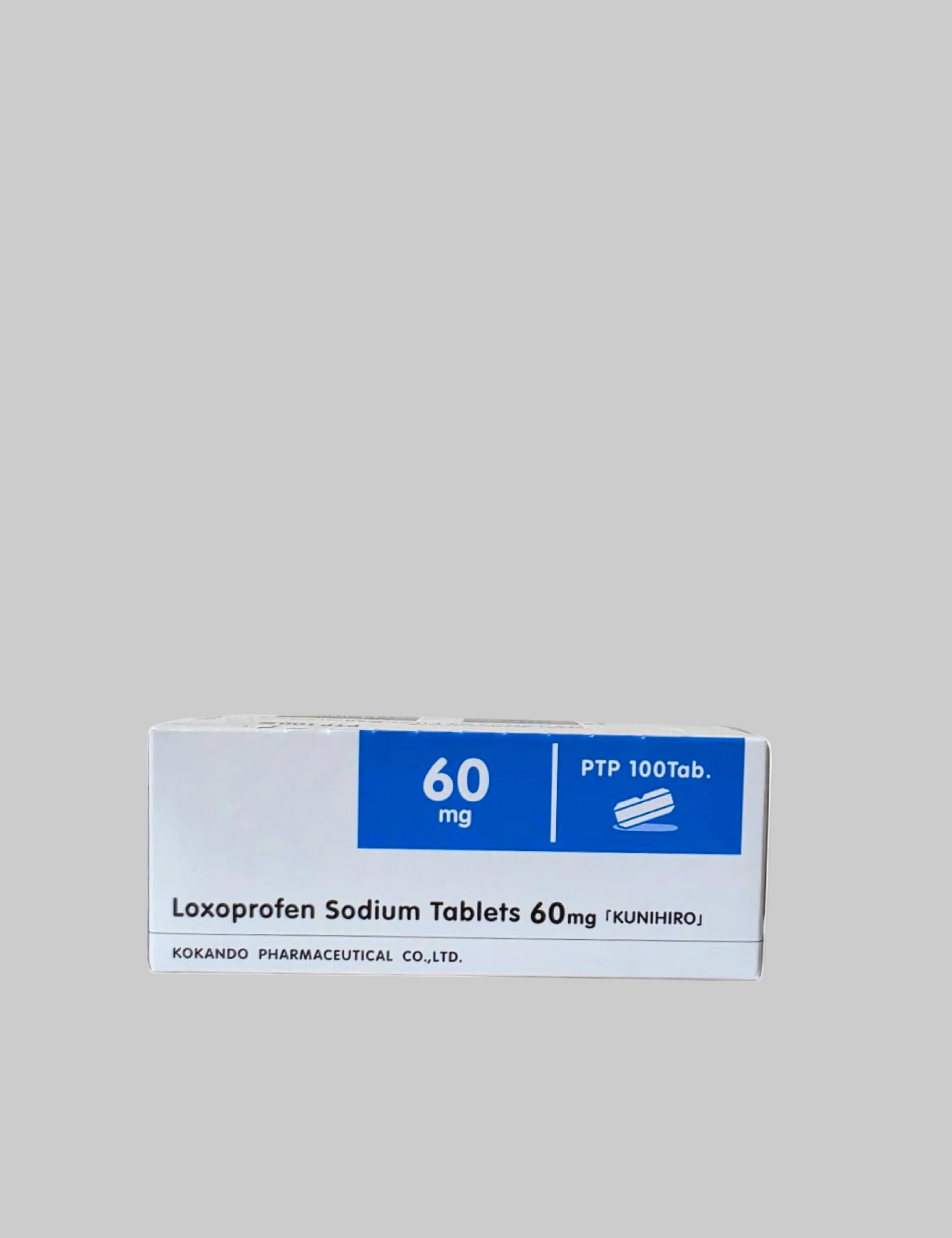 Box of Loxoprofen Sodium Tablets 60mg on a white background